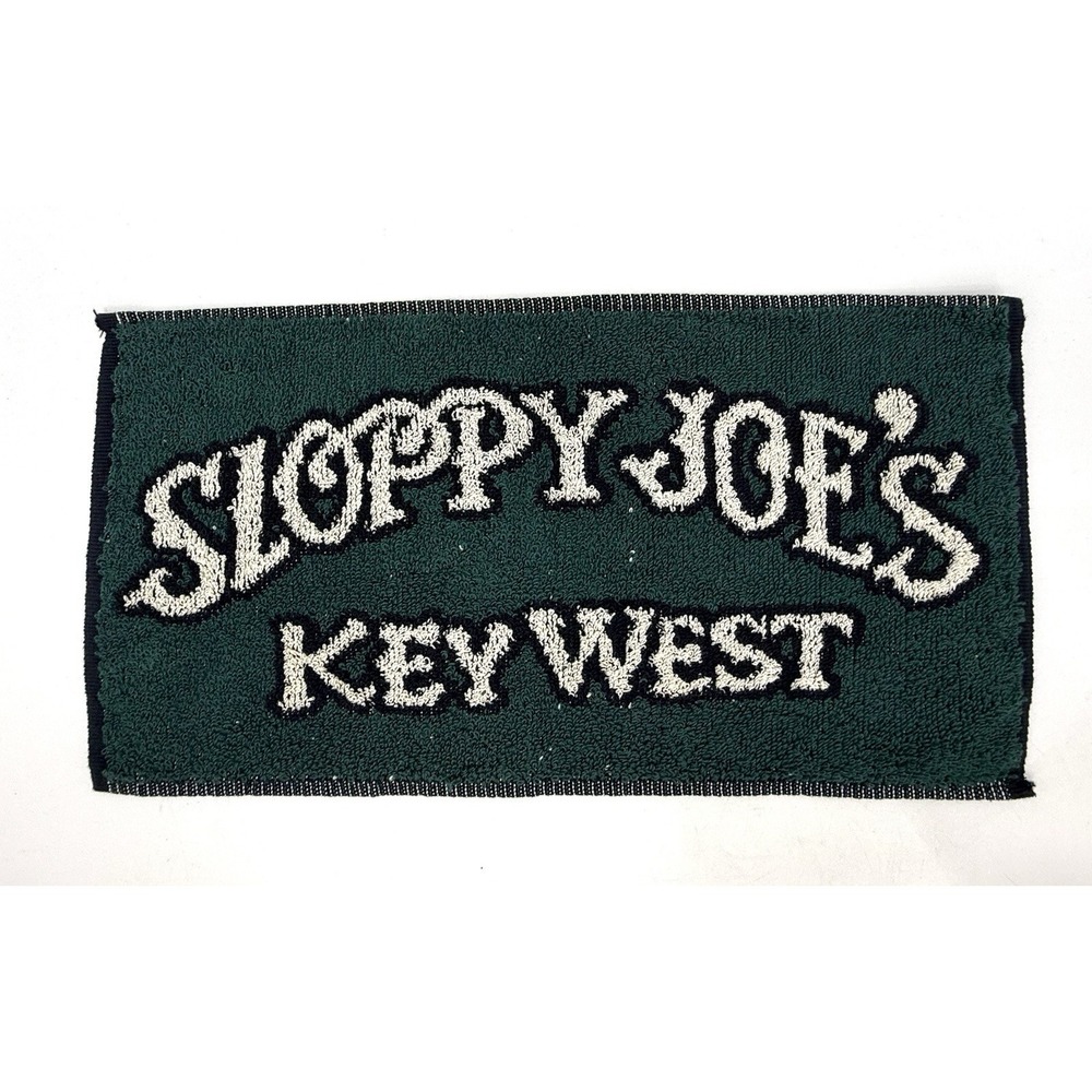 Sloppy Joe's Key West Bar Pub Towel 17" X 9" 100% Cotton Green‎ New NWOP HTF